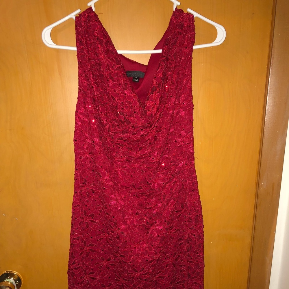Red Sequin Holiday Dress